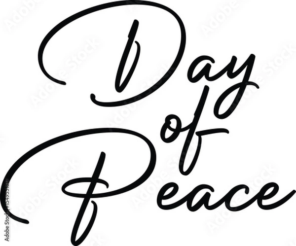 Obraz Typography the day of peace vector art 