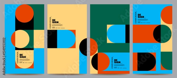 Obraz background design template set trendy