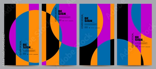 Obraz background design template set trendy