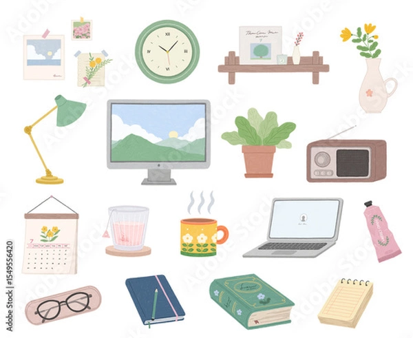 Obraz office icons set