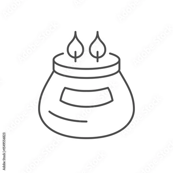 Obraz Candle with two wicks icon