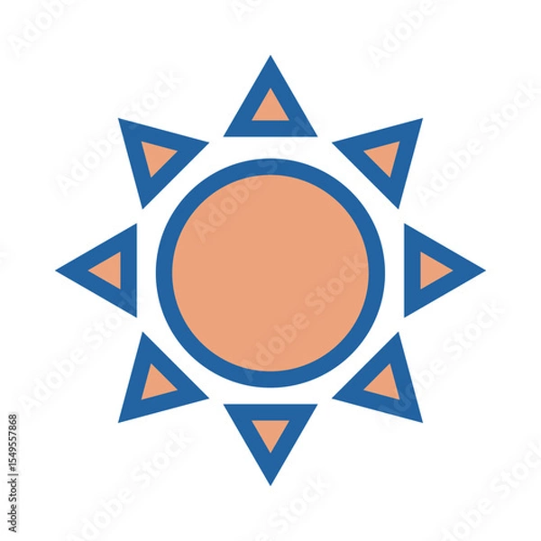 Fototapeta シンプルな太陽のアイコン（カラー）