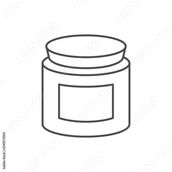 Obraz Scented candle line outline icon
