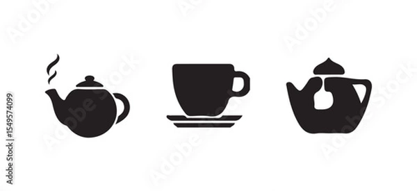 Fototapeta Coffee cup icon set, vector illustration eps 10.