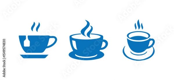 Fototapeta Cup of hot coffee, vector ilustration eps 10.