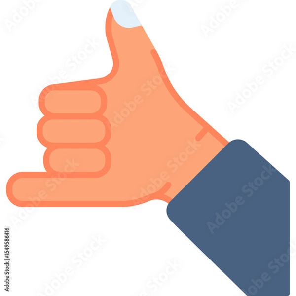 Fototapeta Call me hand gesture vector icon. Hand gesture icon flat style. perfect use for logo, presentation, website, and more. modern icon design color style