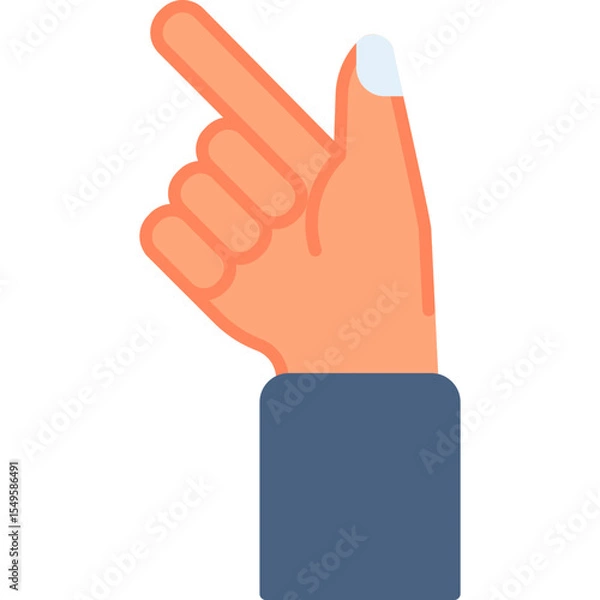 Fototapeta Easy use hand gesture vector icon. Hand gesture icon flat style. perfect use for logo, presentation, website, and more. modern icon design color style