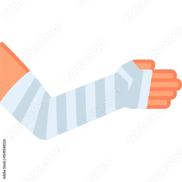 Fototapeta Hand bandage vector icon. Hand gesture icon flat style. perfect use for logo, presentation, website, and more. modern icon design color style