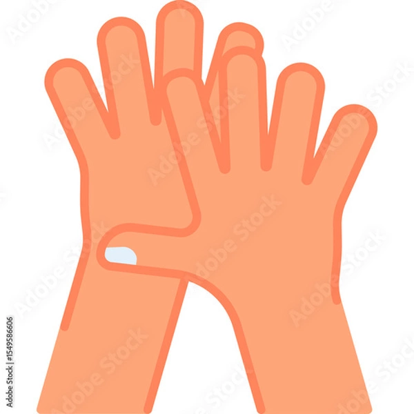 Fototapeta High five hand gesture vector icon. Hand gesture icon flat style. perfect use for logo, presentation, website, and more. modern icon design color style