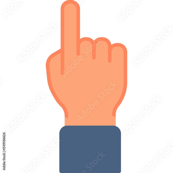 Fototapeta Index finger vector icon. Hand gesture icon flat style. perfect use for logo, presentation, website, and more. modern icon design color style
