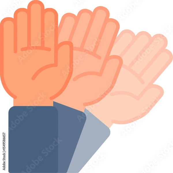 Fototapeta Move hand gesture vector icon. Hand gesture icon flat style. perfect use for logo, presentation, website, and more. modern icon design color style