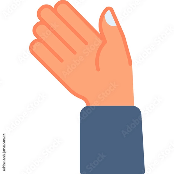 Fototapeta Good bye hand gesture vector icon. Hand gesture icon flat style. perfect use for logo, presentation, website, and more. modern icon design color style