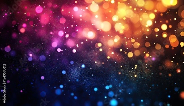 Obraz Abstract bokeh, vibrant colors,  sparkling lights