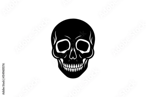 Fototapeta human skull isolated on white