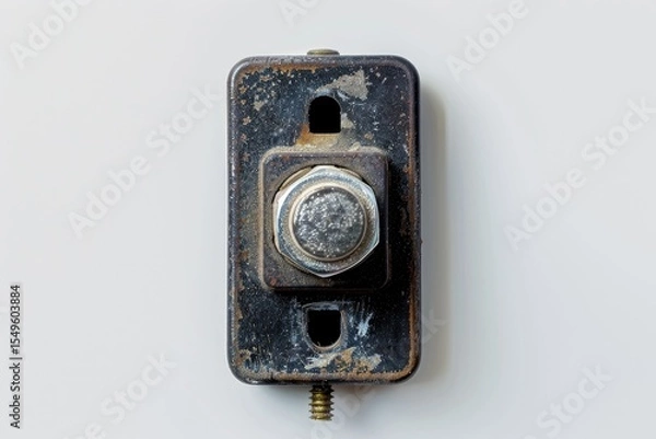 Fototapeta flawless image of Toggle switch for electric circuit, isolated on white