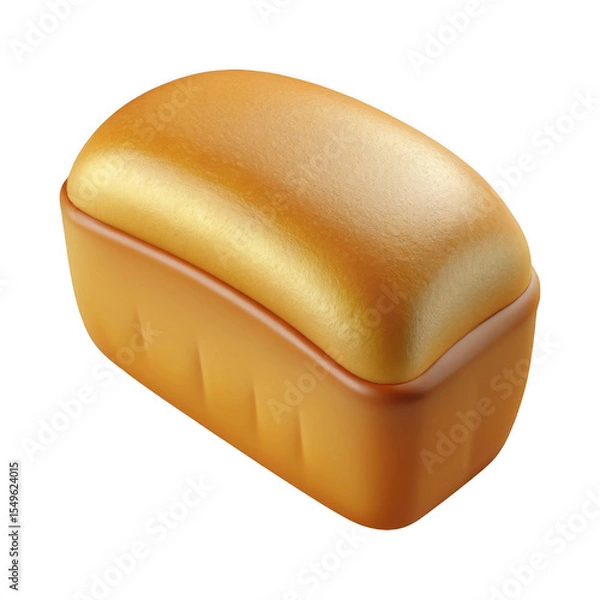 Fototapeta Crusty Golden Brown Bread Loaf Isolated on a Transparent Background image