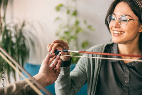 Fototapeta Private Lesson Of  Violin