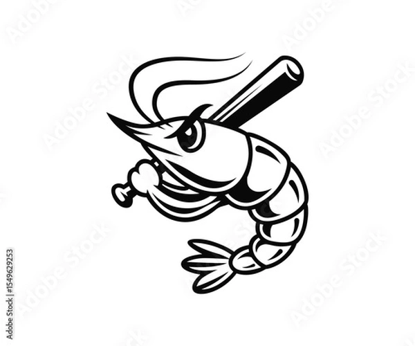 Obraz Baseball shrimp vector