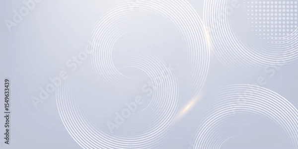 Fototapeta Abstract grey background with dynamic circle lines eps10