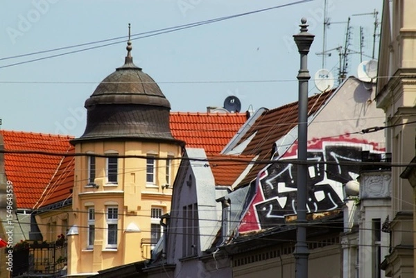 Fototapeta nad dachami miast