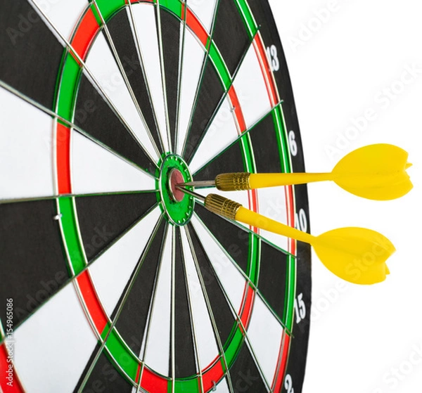 Fototapeta dartboard with darts