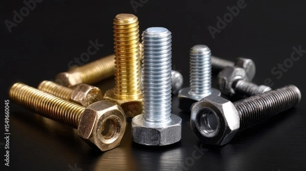Fototapeta A collection of different colored bolts