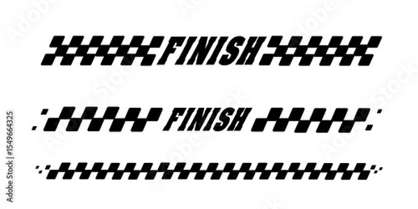 Fototapeta Racing flag vector icon on white background. Checkered flag. start and finish crossed flag. Racing flag.	