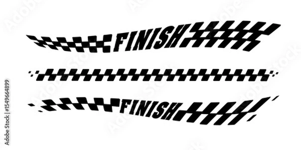 Fototapeta Racing flag vector icon on white background. Checkered flag. start and finish crossed flag. Racing flag.	
