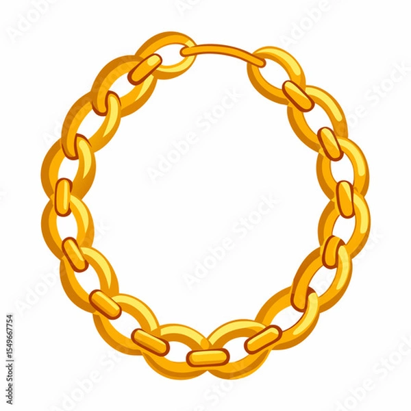 Fototapeta Minimal Gold Chain Vector