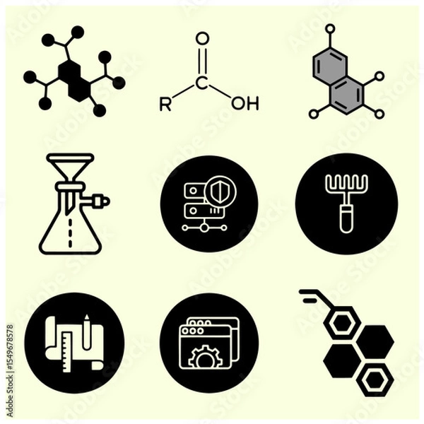 Fototapeta Physics Chemistry  Vector Set 1