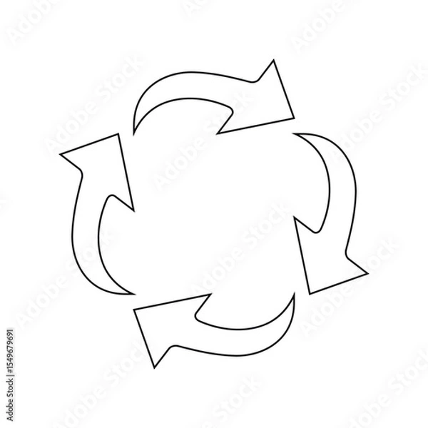 Fototapeta Arrow Circle Square Outline Set