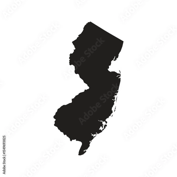 Obraz New Jersey State Map Outline
