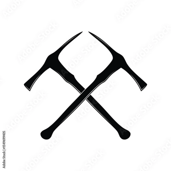 Fototapeta Isolated crossed axes icon design