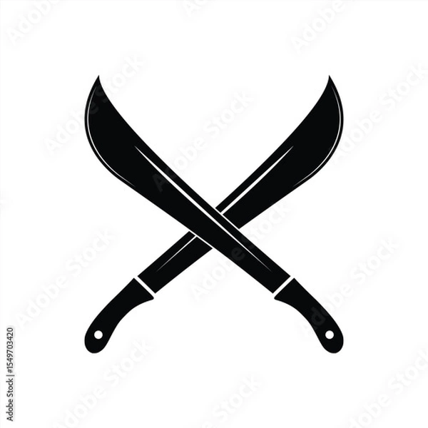 Obraz General crossed swords white background