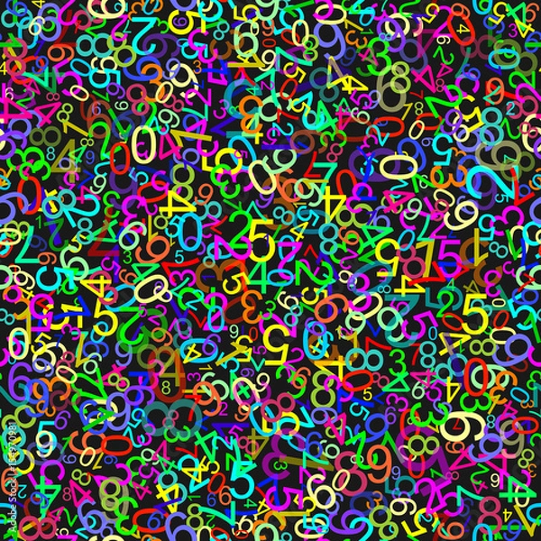 Fototapeta Bezszwowa tekstura z kolorowym wzorem matematycznym