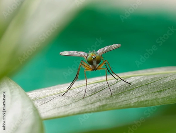 Obraz dragonfly on a leaf