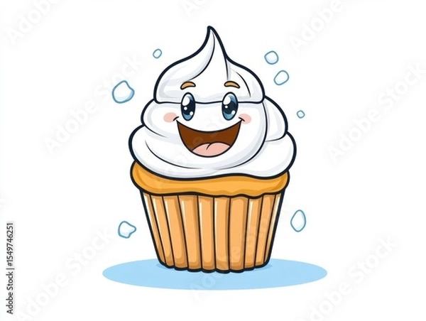 Obraz Happy Cupcake Cartoon