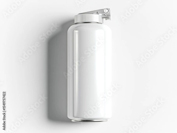 Fototapeta Transparent sippy cup with lid and straw.