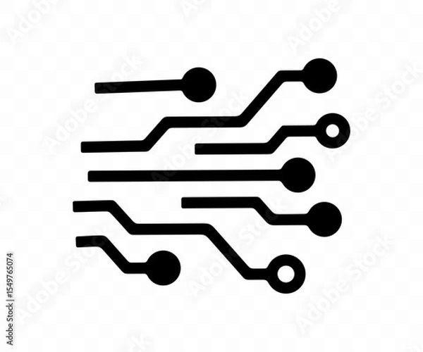 Fototapeta Circuit board, circuit, schematic and circuitry, graphic design. Electronics, pcb, chip and microcontroller, vector design and illustration