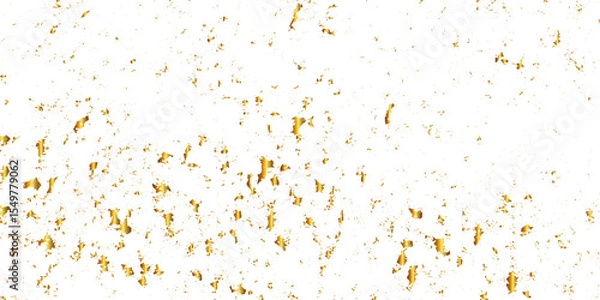 Obraz Abstract gold Foil splatter glitter and confetti Golden stroke on transparent background. zigzag ,ribbon,