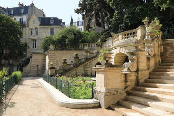 Obraz Old monumental staircase in a parisian park