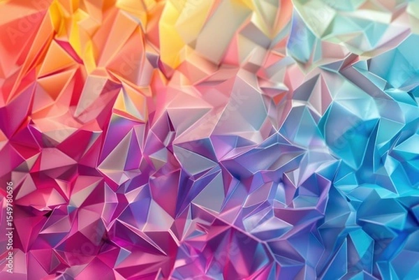 Fototapeta Abstract geometric shapes in vibrant colors.