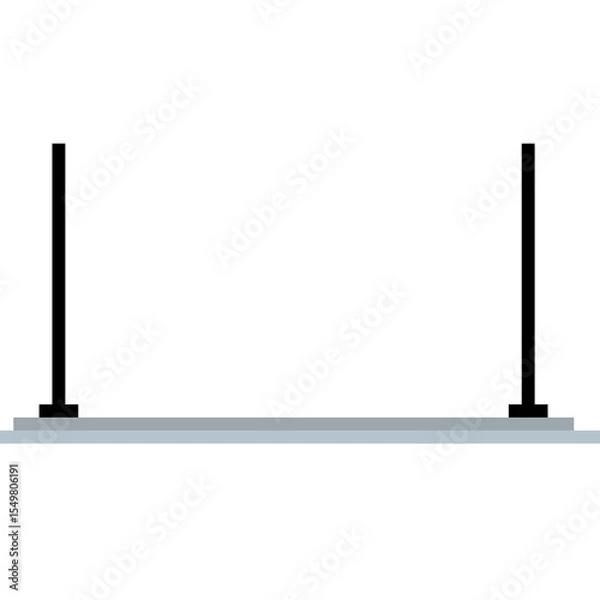 Obraz Pixel Art of Modern Hanging Ceiling Lamp – Minimalistic Retro Light Fixture Vector