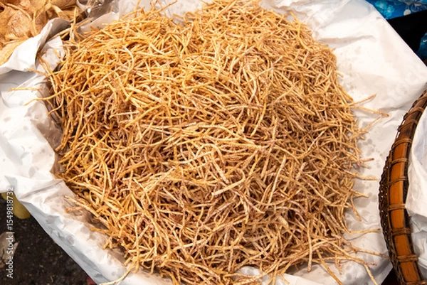 Obraz Crispy fried taro strips