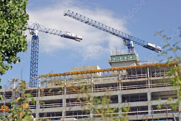 Obraz construction bleutée