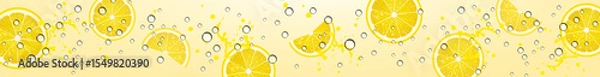Obraz Horizontal Background with Refreshing Lemon