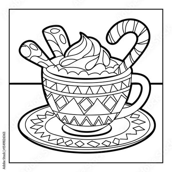 Fototapeta Vector illustration of color pages
