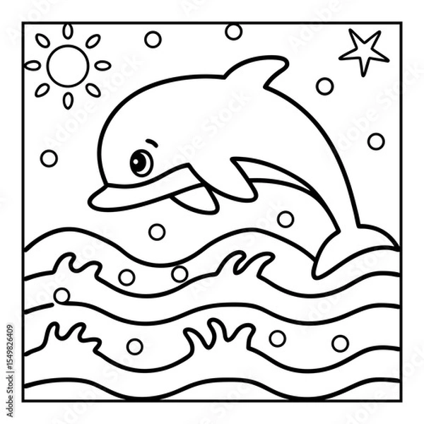Fototapeta Vector illustration of color pages
