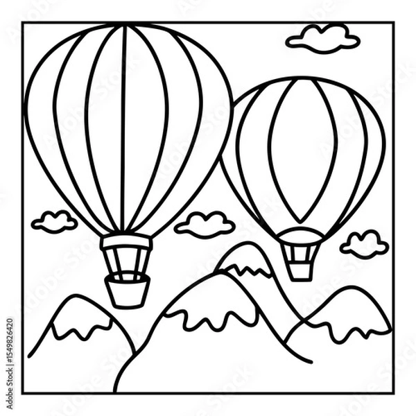 Fototapeta Vector illustration of color pages