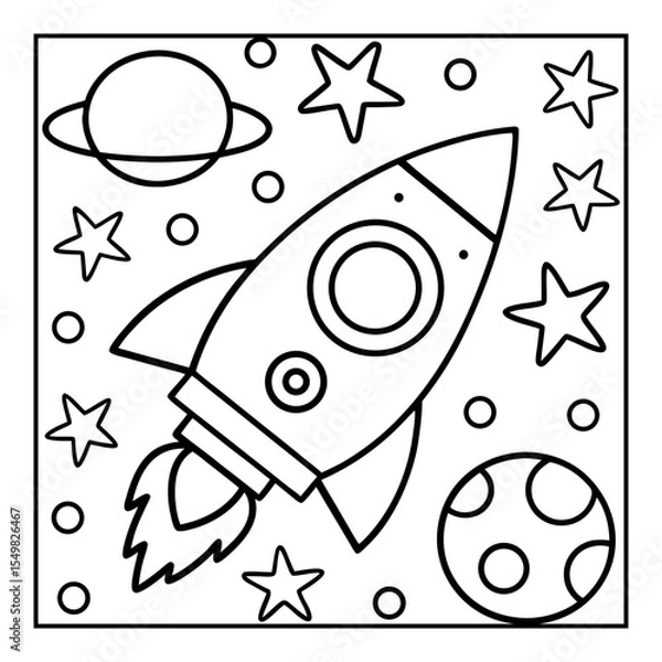 Fototapeta Vector illustration of color pages